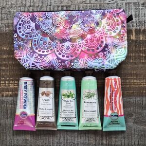 Difeel Luxury Hand Cream Set Variety + FREE Gorgeous Mandala Storage Bag NEW!